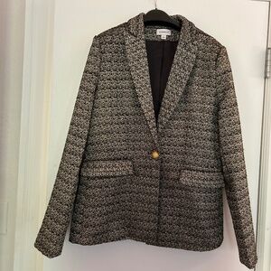 Black and Gold Evereve Evening  Jacket Starstruck Blazer